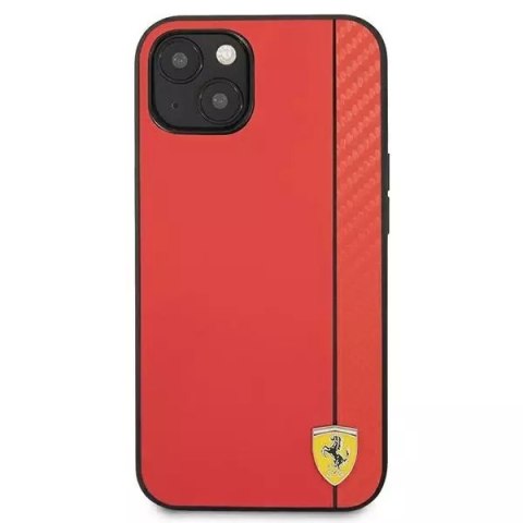 Ferrari Etui na telefon Ferrari iPhone 13 mini 5,4" czerwony/red hardcase On Track Carbon Stripe Ferrari Etui na telefon Ferrari iPhone 13 mini 5,4" czerwony/red hardcase On Track Carbon Stripe