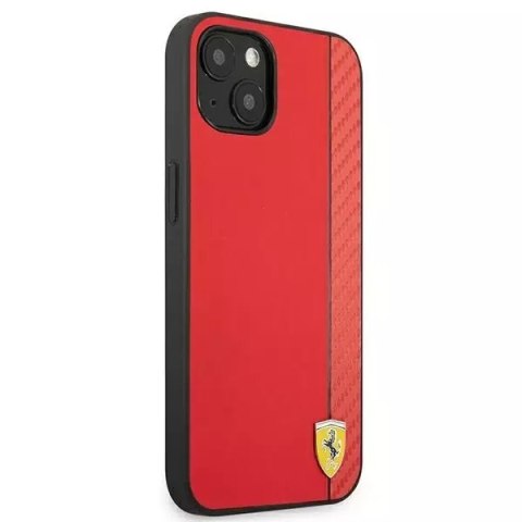 Ferrari Etui na telefon Ferrari iPhone 13 mini 5,4" czerwony/red hardcase On Track Carbon Stripe Ferrari Etui na telefon Ferrari iPhone 13 mini 5,4" czerwony/red hardcase On Track Carbon Stripe