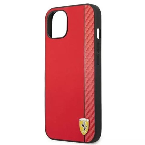Ferrari Etui na telefon Ferrari iPhone 13 mini 5,4" czerwony/red hardcase On Track Carbon Stripe Ferrari Etui na telefon Ferrari iPhone 13 mini 5,4" czerwony/red hardcase On Track Carbon Stripe