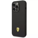 Ferrari Etui na telefon Ferrari iPhone 14 Pro 6,1" czarny/black hardcase Silicone Metal Logo