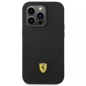 Ferrari Etui na telefon Ferrari iPhone 14 Pro 6,1" czarny/black hardcase Silicone Metal Logo