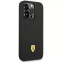 Ferrari Etui na telefon Ferrari iPhone 14 Pro 6,1" czarny/black hardcase Silicone Metal Logo