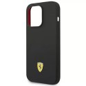 Ferrari Etui na telefon Ferrari iPhone 14 Pro 6,1" czarny/black hardcase Silicone Metal Logo