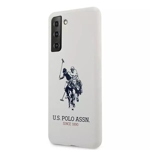 Ferrari Etui na telefon US Polo Silicone Logo do Samsung Galaxy S21 biały/white Ferrari Etui na telefon US Polo Silicone Logo do Samsung Galaxy S21 biały/white