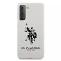 Ferrari Etui na telefon US Polo Silicone Logo do Samsung Galaxy S21 biały/white