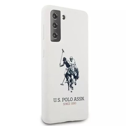Ferrari Etui na telefon US Polo Silicone Logo do Samsung Galaxy S21 biały/white Ferrari Etui na telefon US Polo Silicone Logo do Samsung Galaxy S21 biały/white