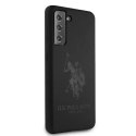 Ferrari Etui na telefon US Polo Silicone On Tone do Samsung Galaxy S21 czarny/black