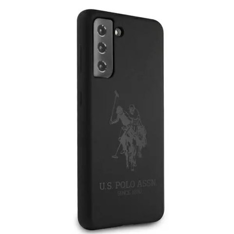 Ferrari Etui na telefon US Polo Silicone On Tone do Samsung Galaxy S21 czarny/black Ferrari Etui na telefon US Polo Silicone On Tone do Samsung Galaxy S21 czarny/black