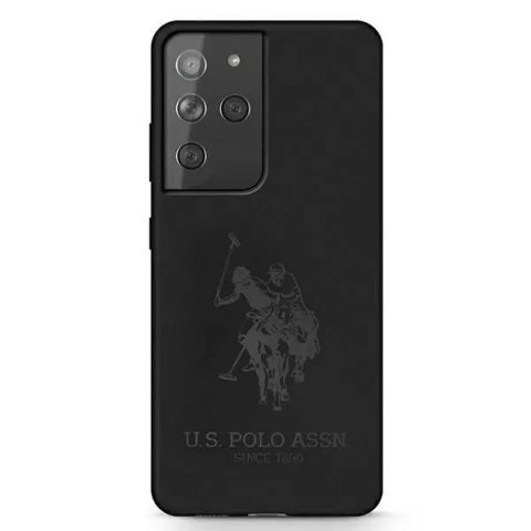 Ferrari Etui na telefon US Polo Silicone On Tone do Samsung Galaxy S21 czarny/black Ferrari Etui na telefon US Polo Silicone On Tone do Samsung Galaxy S21 czarny/black