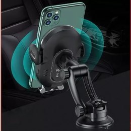Usams USAMS Uchwyt indukcyjny US-CD131 15W Automatic do szyby/na deskę rozdz. czarny/black CD131ZJ01