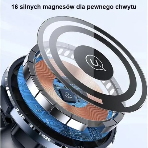 Usams USAMS Uchwyt indukcyjny US-CD164 15W 2w1 Magnetic do kratki went. transparent CD164DZ02 Usams USAMS Uchwyt indukcyjny US-CD164 15W 2w1 Magnetic do kratki went. transparent CD164DZ02