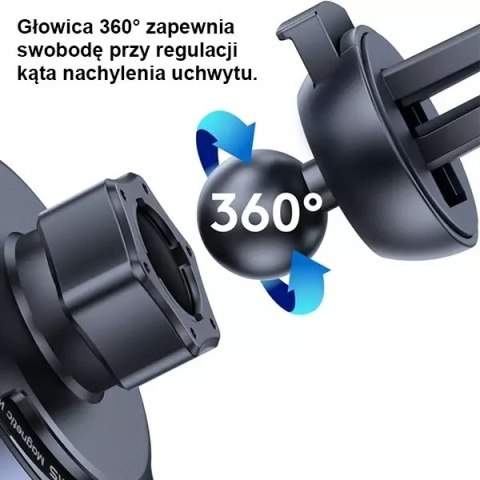 Usams USAMS Uchwyt indukcyjny US-CD164 15W 2w1 Magnetic do kratki went. transparent CD164DZ02 Usams USAMS Uchwyt indukcyjny US-CD164 15W 2w1 Magnetic do kratki went. transparent CD164DZ02