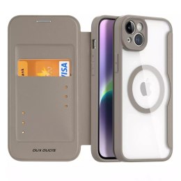 Dux Ducis Dux Ducis Skin X Pro etui iPhone 14 Plus magnetyczny pokrowiec MagSafe z klapką beżowy