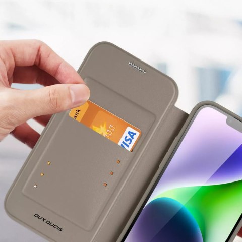 Dux Ducis Dux Ducis Skin X Pro etui iPhone 14 Plus magnetyczny pokrowiec MagSafe z klapką beżowy Dux Ducis Dux Ducis Skin X Pro etui iPhone 14 Plus magnetyczny pokrowiec MagSafe z klapką beżowy