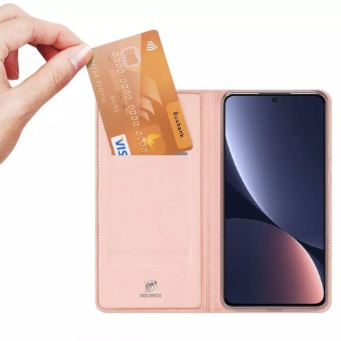 Dux Ducis Dux Ducis Skin Pro etui Xiaomi 13 pokrowiec z klapką portfel na kartę podstawka różowe Dux Ducis Dux Ducis Skin Pro etui Xiaomi 13 pokrowiec z klapką portfel na kartę podstawka różowe