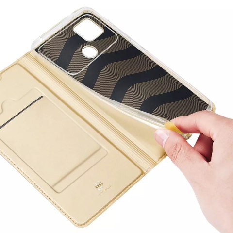Dux Ducis Dux Ducis Skin Pro etui Xiaomi Poco C40 pokrowiec z klapką portfel na kartę podstawka złote Dux Ducis Dux Ducis Skin Pro etui Xiaomi Poco C40 pokrowiec z klapką portfel na kartę podstawka złote
