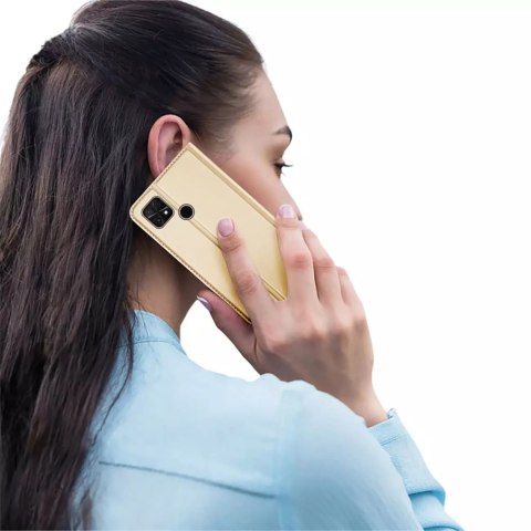 Dux Ducis Dux Ducis Skin Pro etui Xiaomi Poco C40 pokrowiec z klapką portfel na kartę podstawka złote Dux Ducis Dux Ducis Skin Pro etui Xiaomi Poco C40 pokrowiec z klapką portfel na kartę podstawka złote