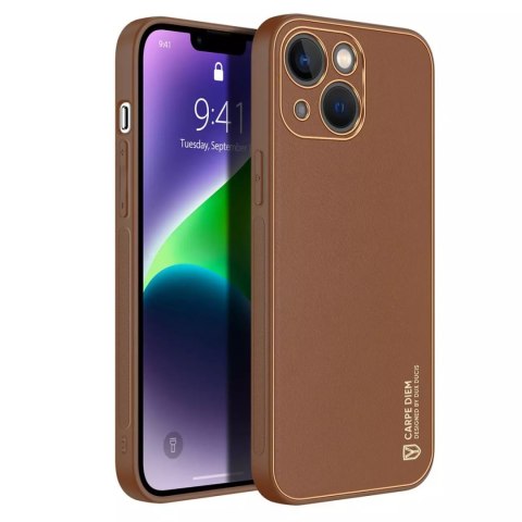 Dux Ducis Dux Ducis Yolo etui iPhone 14 Plus elegancki pokrowiec ze skóry ekologicznej brązowy Dux Ducis Dux Ducis Yolo etui iPhone 14 Plus elegancki pokrowiec ze skóry ekologicznej brązowy