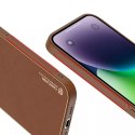 Dux Ducis Dux Ducis Yolo etui iPhone 14 Plus elegancki pokrowiec ze skóry ekologicznej brązowy