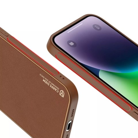 Dux Ducis Dux Ducis Yolo etui iPhone 14 Plus elegancki pokrowiec ze skóry ekologicznej brązowy Dux Ducis Dux Ducis Yolo etui iPhone 14 Plus elegancki pokrowiec ze skóry ekologicznej brązowy