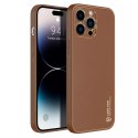 Dux Ducis Dux Ducis Yolo etui iPhone 14 Pro elegancki pokrowiec ze skóry ekologicznej brązowy