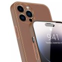 Dux Ducis Dux Ducis Yolo etui iPhone 14 Pro elegancki pokrowiec ze skóry ekologicznej brązowy