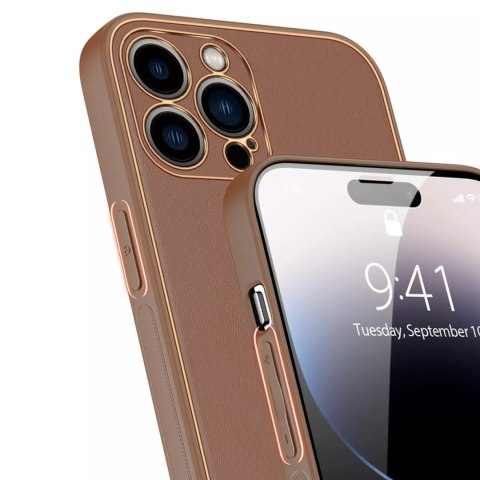 Dux Ducis Dux Ducis Yolo etui iPhone 14 Pro elegancki pokrowiec ze skóry ekologicznej brązowy Dux Ducis Dux Ducis Yolo etui iPhone 14 Pro elegancki pokrowiec ze skóry ekologicznej brązowy