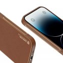 Dux Ducis Dux Ducis Yolo etui iPhone 14 Pro elegancki pokrowiec ze skóry ekologicznej brązowy