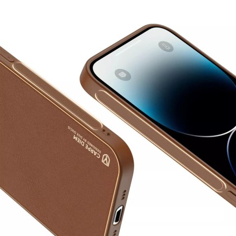 Dux Ducis Dux Ducis Yolo etui iPhone 14 Pro elegancki pokrowiec ze skóry ekologicznej brązowy Dux Ducis Dux Ducis Yolo etui iPhone 14 Pro elegancki pokrowiec ze skóry ekologicznej brązowy