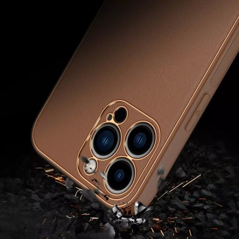 Dux Ducis Dux Ducis Yolo etui iPhone 14 Pro elegancki pokrowiec ze skóry ekologicznej brązowy Dux Ducis Dux Ducis Yolo etui iPhone 14 Pro elegancki pokrowiec ze skóry ekologicznej brązowy