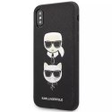 Karl Lagerfeld Etui Karl Lagerfeld KLHCI65SAKICKCBK do iPhone XS Max hardcase Saffiano Karl&Choupette Head