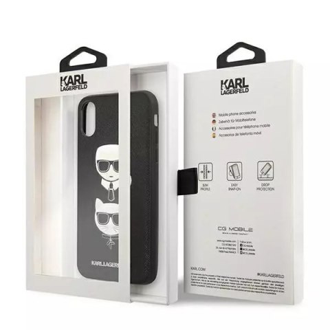 Karl Lagerfeld Etui Karl Lagerfeld KLHCI65SAKICKCBK do iPhone XS Max hardcase Saffiano Karl&Choupette Head Karl Lagerfeld Etui Karl Lagerfeld KLHCI65SAKICKCBK do iPhone XS Max hardcase Saffiano Karl&Choupette Head