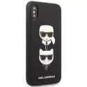 Karl Lagerfeld Etui Karl Lagerfeld KLHCI65SAKICKCBK do iPhone XS Max hardcase Saffiano Karl&Choupette Head