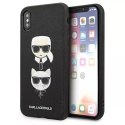 Karl Lagerfeld Etui Karl Lagerfeld KLHCI65SAKICKCBK do iPhone XS Max hardcase Saffiano Karl&Choupette Head