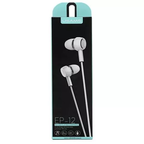 Usams USAMS Słuchawki stereo EP-12 biały /white HSEP1202 jack 3,5mm Usams USAMS Słuchawki stereo EP-12 biały /white HSEP1202 jack 3,5mm