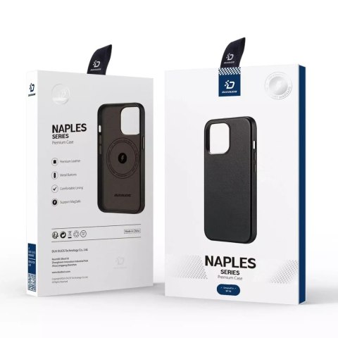 Dux Ducis Dux Ducis Naples etui do iPhone 14 skórzany pokrowiec (kompatybilny z MagSafe) ciemnobrązowy Dux Ducis Dux Ducis Naples etui do iPhone 14 skórzany pokrowiec (kompatybilny z MagSafe) ciemnobrązowy