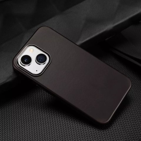 Dux Ducis Dux Ducis Naples etui do iPhone 14 skórzany pokrowiec (kompatybilny z MagSafe) ciemnobrązowy Dux Ducis Dux Ducis Naples etui do iPhone 14 skórzany pokrowiec (kompatybilny z MagSafe) ciemnobrązowy