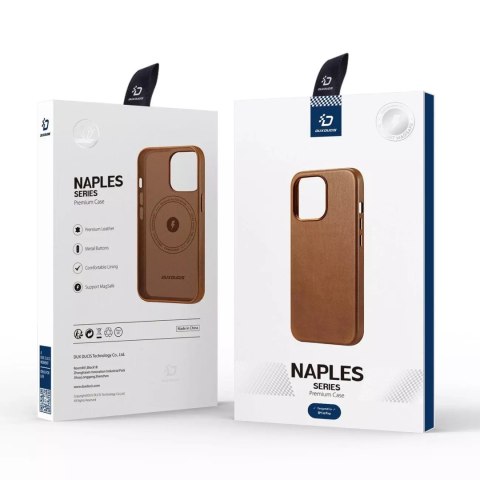 Dux Ducis Dux Ducis Naples etui iPhone 14 Pro magnetyczny skórzany pokrowiec MagSafe brązowe Dux Ducis Dux Ducis Naples etui iPhone 14 Pro magnetyczny skórzany pokrowiec MagSafe brązowe