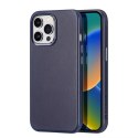 Dux Ducis Dux Ducis Naples etui iPhone 14 Pro magnetyczny skórzany pokrowiec MagSafe niebieskie