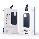 Dux Ducis Dux Ducis Naples etui iPhone 14 Pro magnetyczny skórzany pokrowiec MagSafe niebieskie