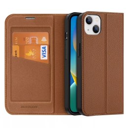 Dux Ducis Dux Ducis Skin X2 etui do iPhone 14 Plus pokrowiec z magnetyczną klapką brązowy