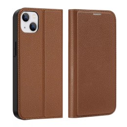 Dux Ducis Dux Ducis Skin X2 etui do iPhone 14 Plus pokrowiec z magnetyczną klapką brązowy
