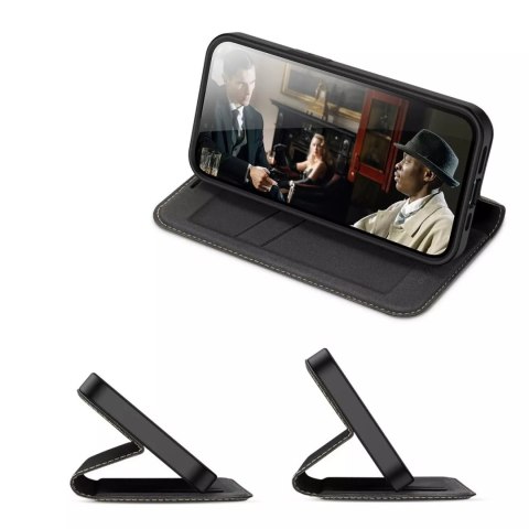 Dux Ducis Dux Ducis Skin X2 etui do iPhone 14 Plus pokrowiec z magnetyczną klapką czarny Dux Ducis Dux Ducis Skin X2 etui do iPhone 14 Plus pokrowiec z magnetyczną klapką czarny