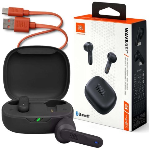 JBL Słuchawki bezprzewodowe douszne JBL Wave 300 TWS Bluetooth 5.2 z mikrofonem Czarny JBL Słuchawki bezprzewodowe douszne JBL Wave 300 TWS Bluetooth 5.2 z mikrofonem Czarny