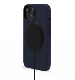 Decoded Decoded - skórzana obudowa ochronna do iPhone 14 Plus kompatybilna z MagSafe (steel blue)