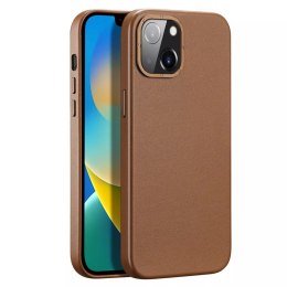 Dux Ducis Dux Ducis Grit skórzane etui do iPhone 14 Plus elegancki pokrowiec ze sztucznej skóry (kompatybilne z MagSafe) brązowy