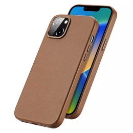 Dux Ducis Dux Ducis Grit skórzane etui do iPhone 14 Plus elegancki pokrowiec ze sztucznej skóry (kompatybilne z MagSafe) brązowy