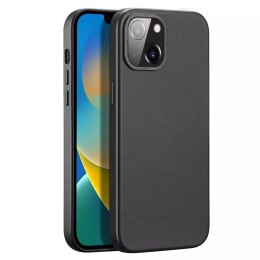 Dux Ducis Dux Ducis Grit skórzane etui do iPhone 14 Plus elegancki pokrowiec ze sztucznej skóry (kompatybilne z MagSafe) czarny