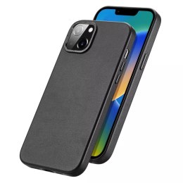 Dux Ducis Dux Ducis Grit skórzane etui do iPhone 14 Plus elegancki pokrowiec ze sztucznej skóry (kompatybilne z MagSafe) czarny
