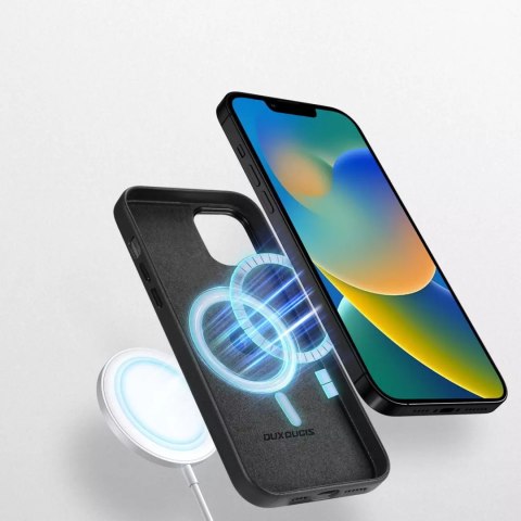 Dux Ducis Dux Ducis Grit skórzane etui do iPhone 14 Plus elegancki pokrowiec ze sztucznej skóry (kompatybilne z MagSafe) czarny Dux Ducis Dux Ducis Grit skórzane etui do iPhone 14 Plus elegancki pokrowiec ze sztucznej skóry (kompatybilne z MagSafe) czarny
